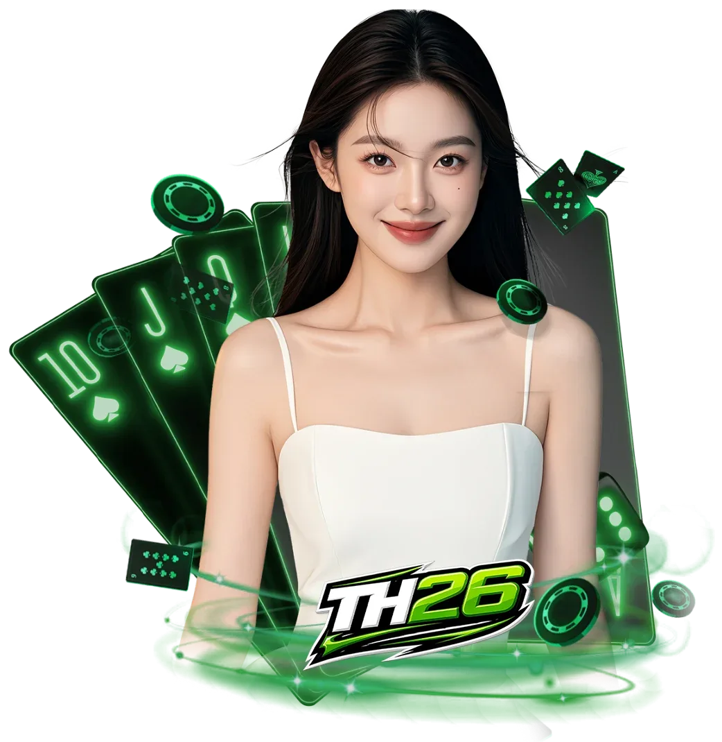 ตัวแทนแพลตฟอร์ม TH26 พร้อมองค์ประกอบเกมไพ่และชิปคาสิโนออนไลน์